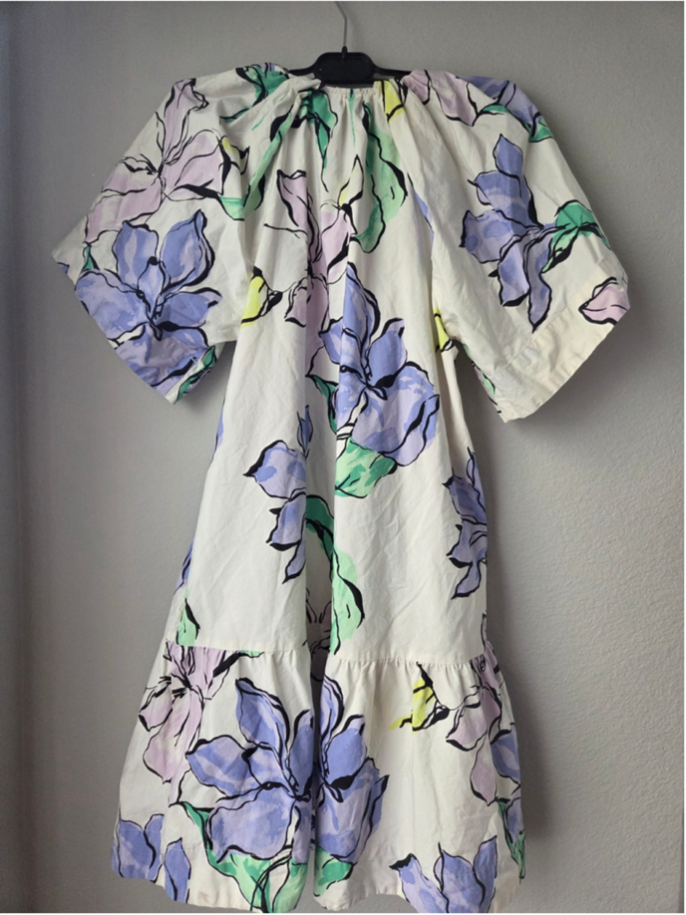 Women's A New Day Floral Midi Dress Size S White Purple - Picture 3 of 3